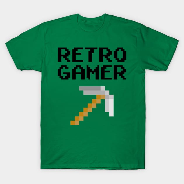 retro gamer pickaxe T-Shirt by Mamon